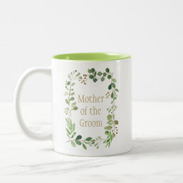 Botanisches Traumgrün verlässt Mutter des Zweifarbige Tasse