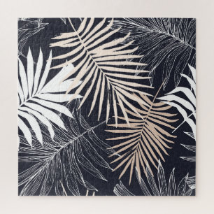 Botanisches Tropenblatt: Vintage grafische Darstel