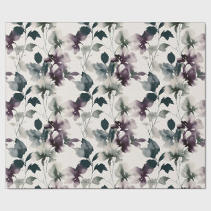 Botanisches und florales malerisches organisches M Geschenkpapier