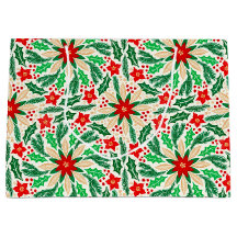 Botanisches Urlaubsmuster Holly und Poinsettia