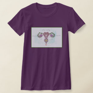 Botanisches Uterus-Anatomie-T-Shirt T-Shirt