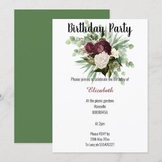 BOTANISCHES VIBRANT RED EUCALYPTUS BOUQUET EINLADUNG