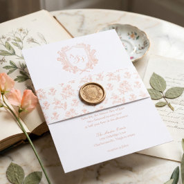 Botanisches Vintage-Blumenmuster Einladungsbanderole
