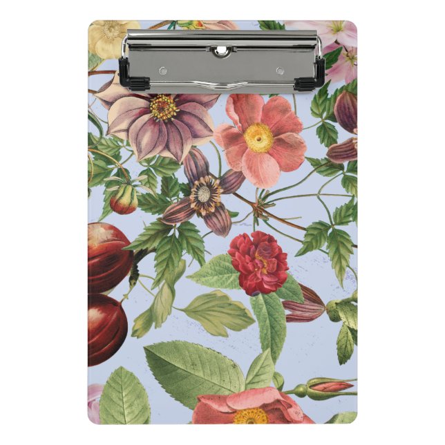 Botanisches Vintage-Design Mini Klemmbrett (Vorderseite)