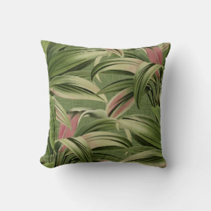 Botanisches Vintages tropisches Palm Kissen