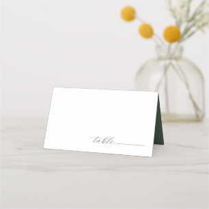 Botanisches Wappen Monogram Sage Wedding Platzkarte