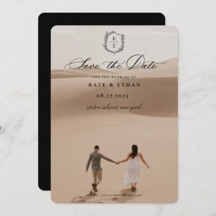 Botanisches Wappen Monogram Wedding Foto Save The Date