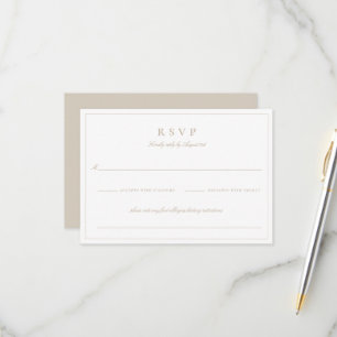 Botanisches Wappen Monogram Wedding RSVP Card Karte