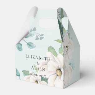 Botanisches Wasser Hochzeit Blau Geschenkschachtel