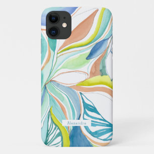 Botanisches Wasserfarben Abstraktes individuelles Case-Mate iPhone Hülle