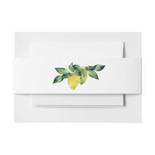 Botanisches Wasserfarbenemon Hochzeit Einladung Einladungsbanderole