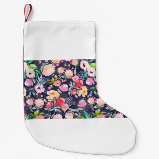 Botanisches Wasserfarbenmuster und nahtlos b Kleiner Weihnachtsstrumpf