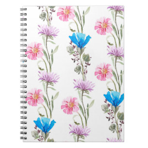 Botanisches Wasserfarbmuster Notizblock
