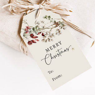 Botanisches Weihnachten Geschenkanhänger