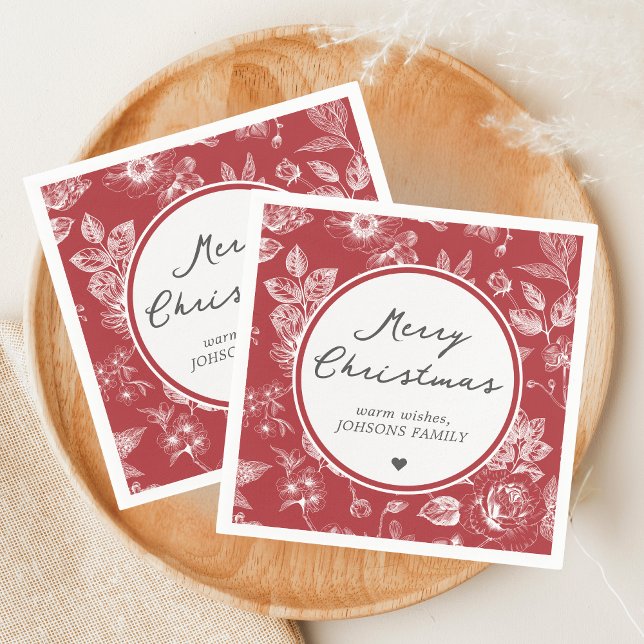 Botanisches Weihnachten Serviette (Christmas Family Holiday Napkin)