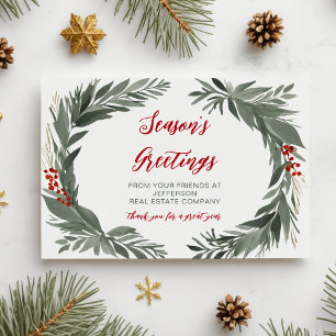 Botanisches Weihnachtsgeschäft Feiertagspostkarte