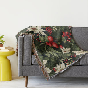 Botanisches Weihnachtsmuster Decke