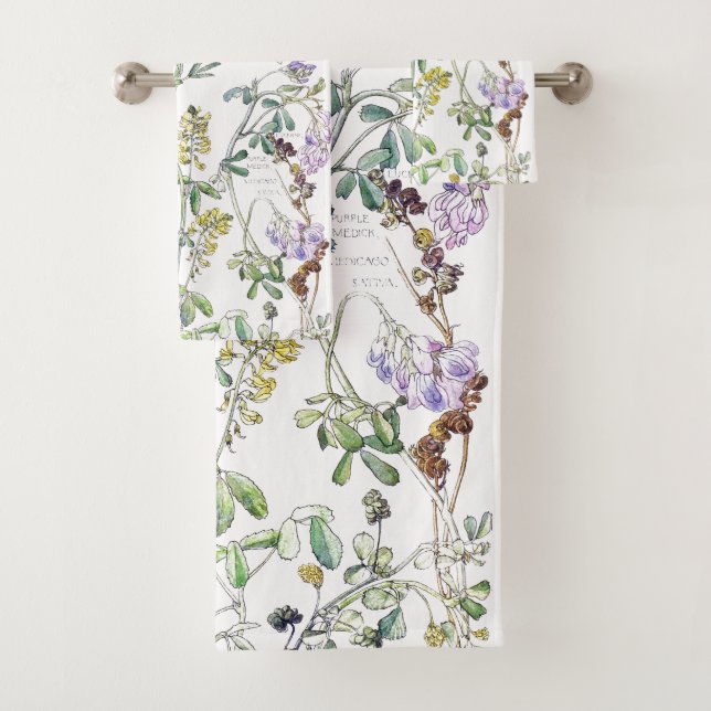 Botanisches Wildblume-Blumen-Bad-Tuch-Set Badhandtuch Set (Insitu)