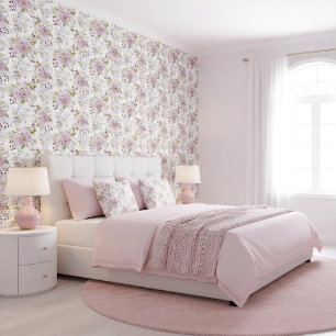 Botanisches Wildblumen-Pastell-Blumenmuster Tapete