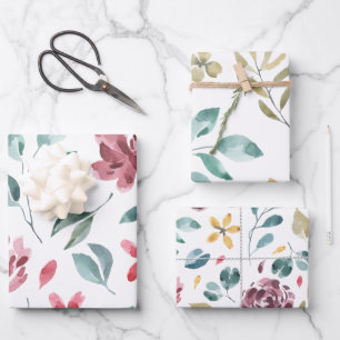 Botanisches Wrapping Paper-Set Geschenkpapier Set