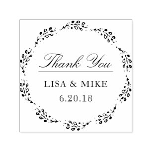 Botanisches Wreath Custom Wedding Gefallen Vielen  Permastempel