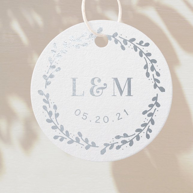 Botanisches Wreath-Monogramm Geschenkanhänger (Von Creator hochgeladen)