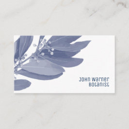 Botanist der moderne botanische Blätter Blau und W Visitenkarte