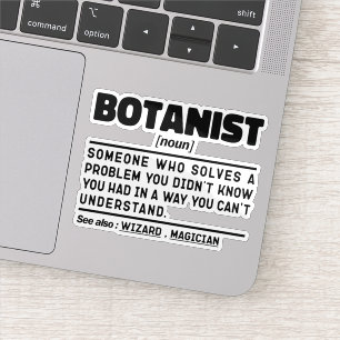 Botanist Noun Definition Botany Pflanze Lover Cool Aufkleber