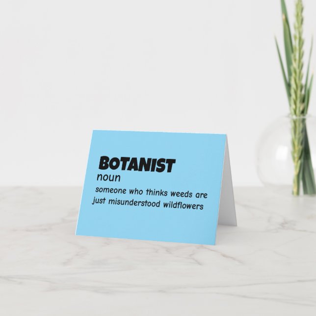 Botany Nerd Funny Definition Dankeskarte (Vorderseite)