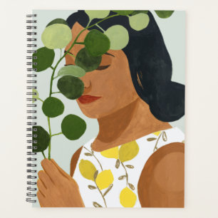 Botany Portrait - Frau mit Grün Planer
