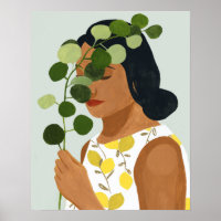 Botany Portrait - Frau mit Grün