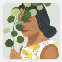 Botany Portrait - Frau mit Grün