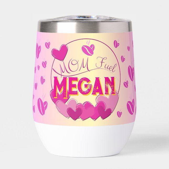 Botella de agua Mom Fuel coffee editable (Vorderseite)