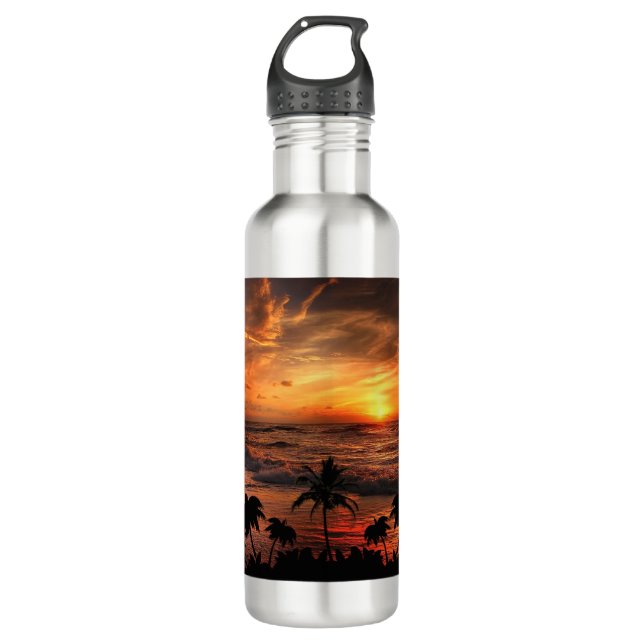 Botella De Agua Un dia de playa Edelstahlflasche (Vorderseite)