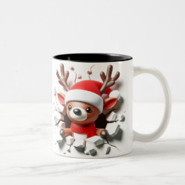 Both Side 3D Christmas Wird Merry Christmas Mug Zweifarbige Tasse