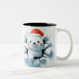 Both Side 3D Christmas Wird Merry Christmas Mug Zweifarbige Tasse
