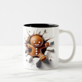 Both Side 3D Christmas Wird Merry Christmas Mug Zweifarbige Tasse