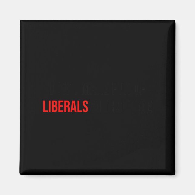 (both Side) Don't Make Fun Of Liberals Without Me  Magnet (Vorne)