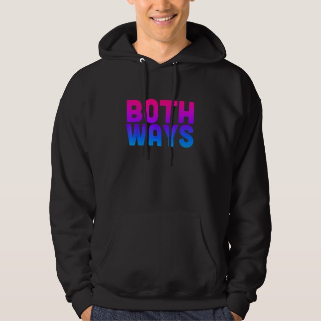 Both Ways Bisexual Pride Flag Hoodie (Vorderseite)