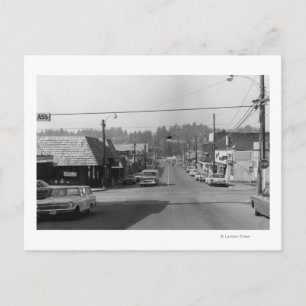 Bothell, WA - Downtown Street Scene Fotografy Postkarte