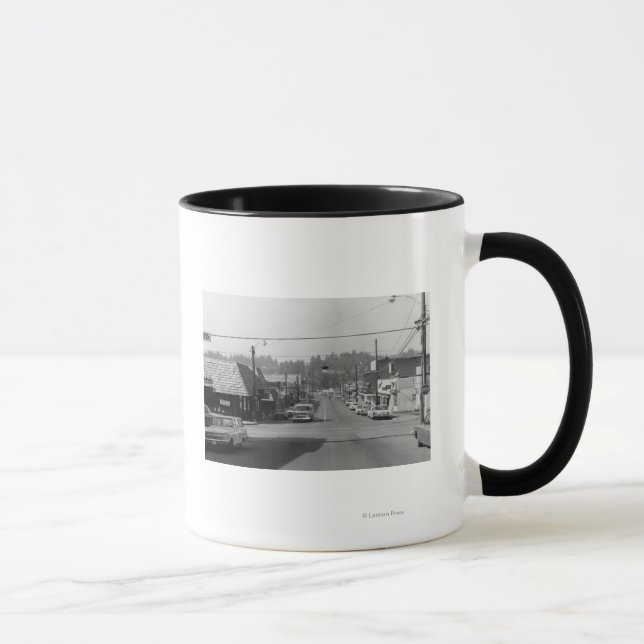 Bothell, WA - Downtown Street Scene Fotografy Tasse (Rechts)