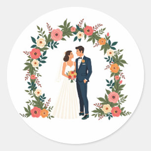 Boticelli Wedding Couple Sticker