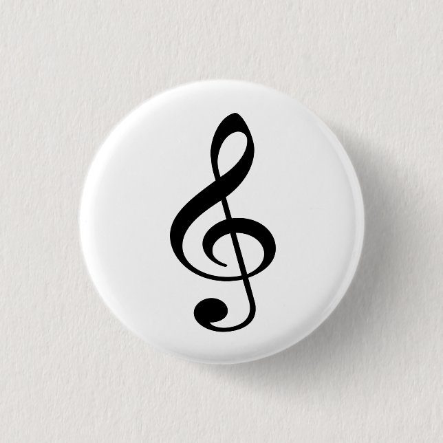 Bóton (Button) Clave de Sol Preta Button (Vorderseite)