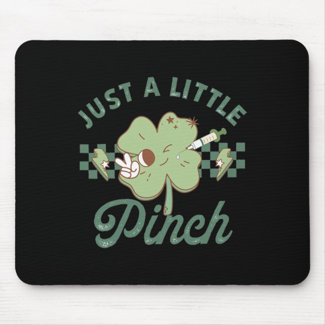 Botox-Händler St Patricks Day Ästhetik-Krankenschw Mousepad (Vorne)