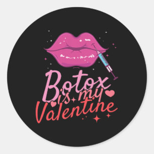 Botox ist mein Valentine Single Kostüm Anti Valent Runder Aufkleber