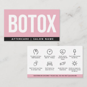 Botox Lip Filler Anleitung Bearbeitbar Aftercare Visitenkarte