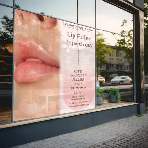 Botox Lippenfüller Kosmetologie Schönheit anpassen Fensteraufkleber