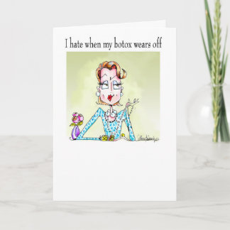 Botox porte une carte d'humour d' pour femmes amus