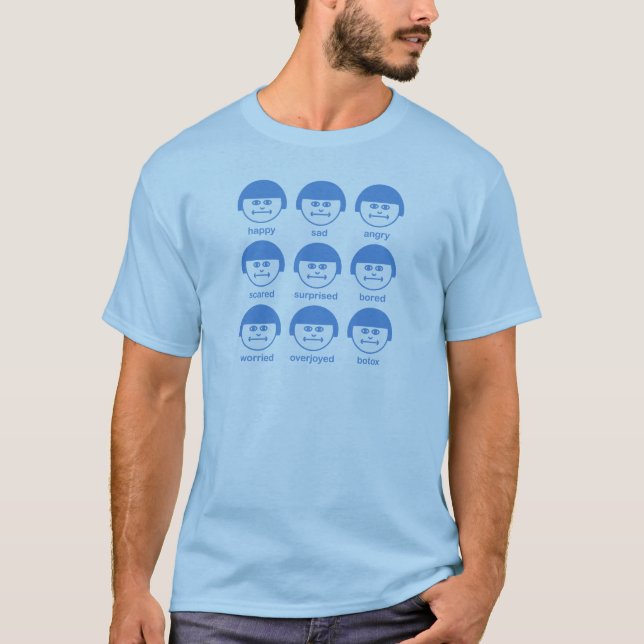 Botox SkyBlue Druck-grundlegender T - Shirt (Vorderseite)