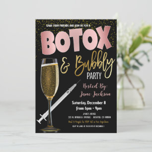 Botox und Bubbly Party Einladung